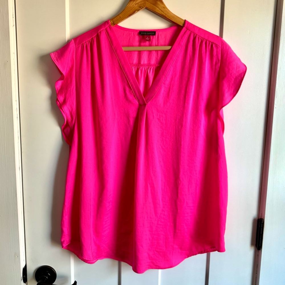 VINCE CAMUTO Silky Dress Blouse L - Picture 3 of 6